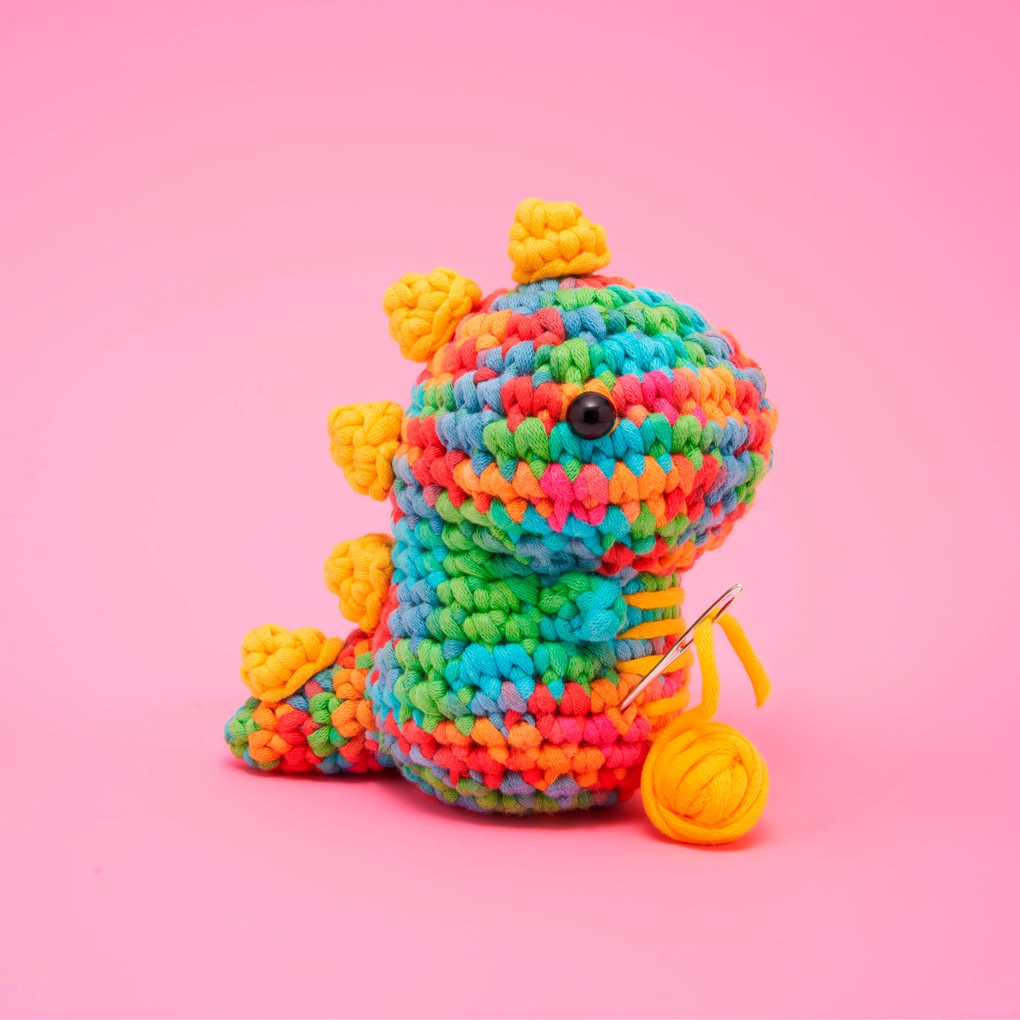 Fred the Dinosaur Rainbow Crochet Kit