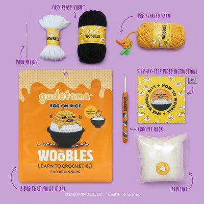 Gudetama™ Egg on Rice Crochet Kit