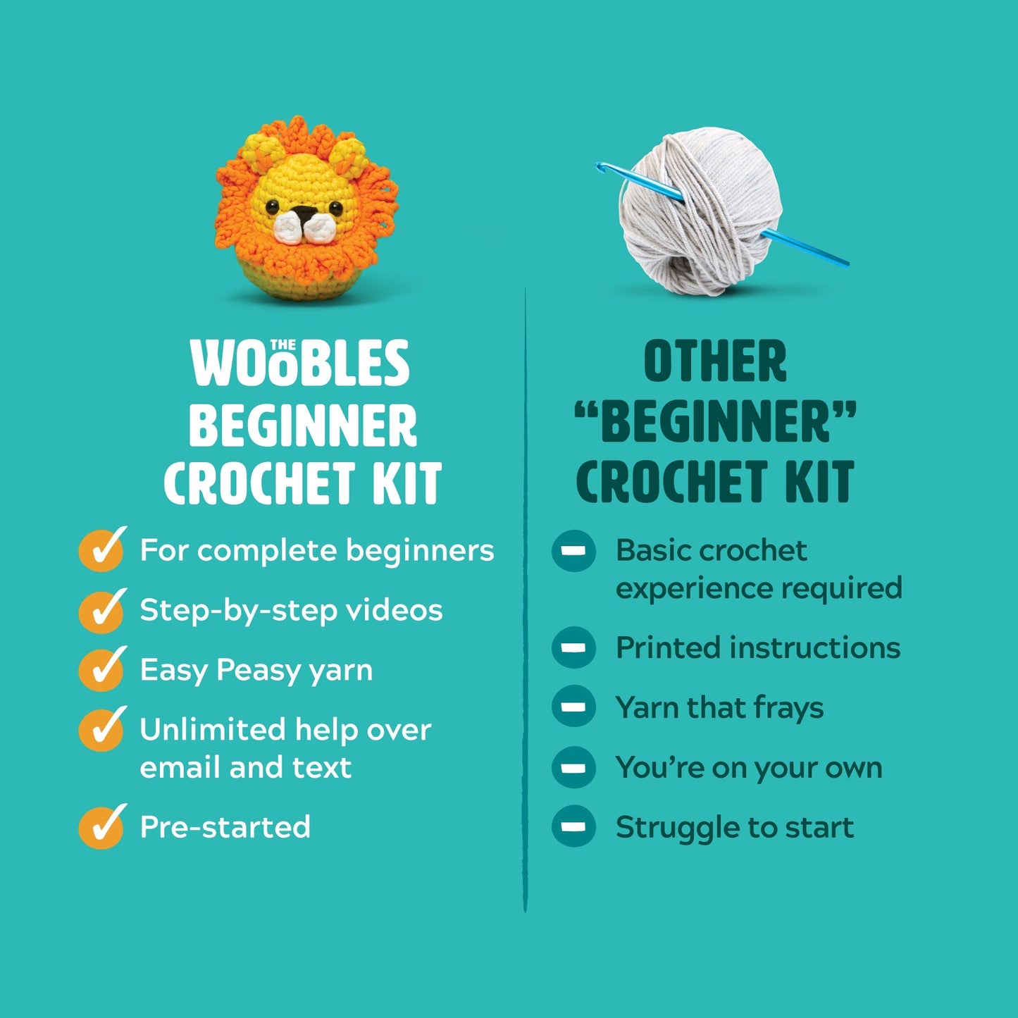 Fred the Dinosaur Pink Crochet Kit